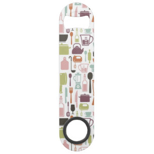 Pattern with colourful cooking icons