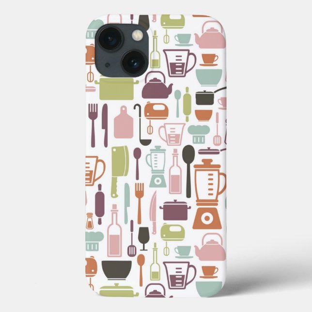 Pattern with colourful cooking icons Case-Mate iPhone case (Back)