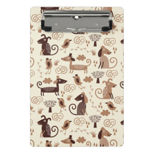 pattern with cute dogs mini clipboard