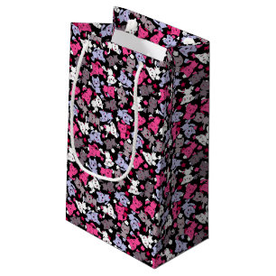 pattern with cute kawaii doodle cats 3 small gift bag