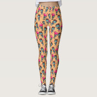 Pattern with Cute Zombie Girls, Guys and Hearts