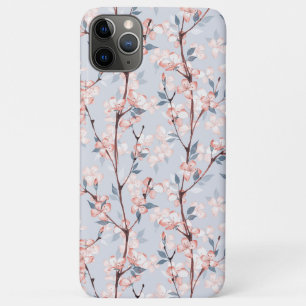 Pattern with delicate spring sakura flowers iPhone 11 pro max case