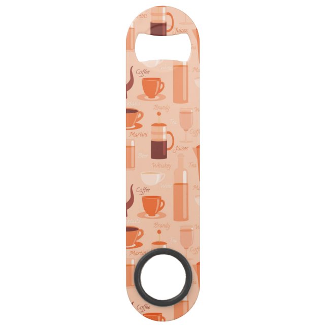 Pattern with drinks and text (Front)