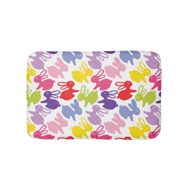 pattern with Easter rabbits Bath Mat (Front)