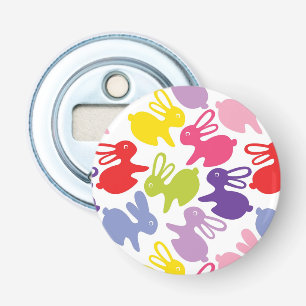 pattern with Easter rabbits Bottle Opener