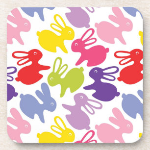 pattern with Easter rabbits Coaster