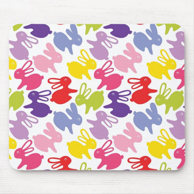 pattern with Easter rabbits Mouse Mat (Front)