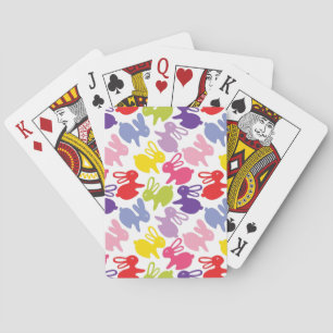 pattern with Easter rabbits Playing Cards