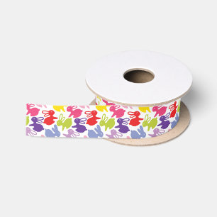 pattern with Easter rabbits Satin Ribbon