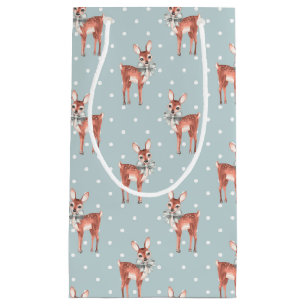 Pattern with fawns small gift bag