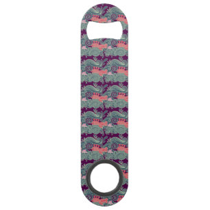 Pattern With Fish And Purple Wave