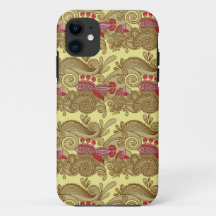 Pattern With Fish And Wave iPhone 11 Case