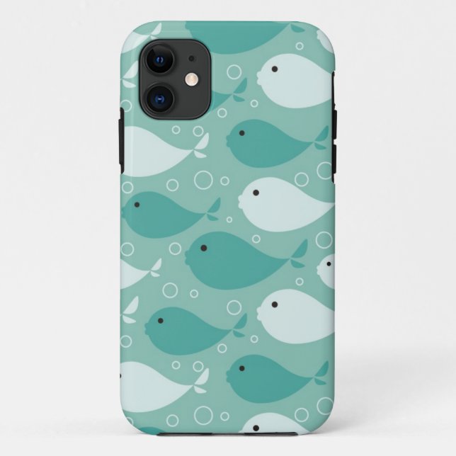 pattern with fish Case-Mate iPhone case (Back)