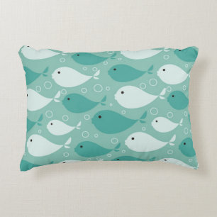 pattern with fish decorative cushion