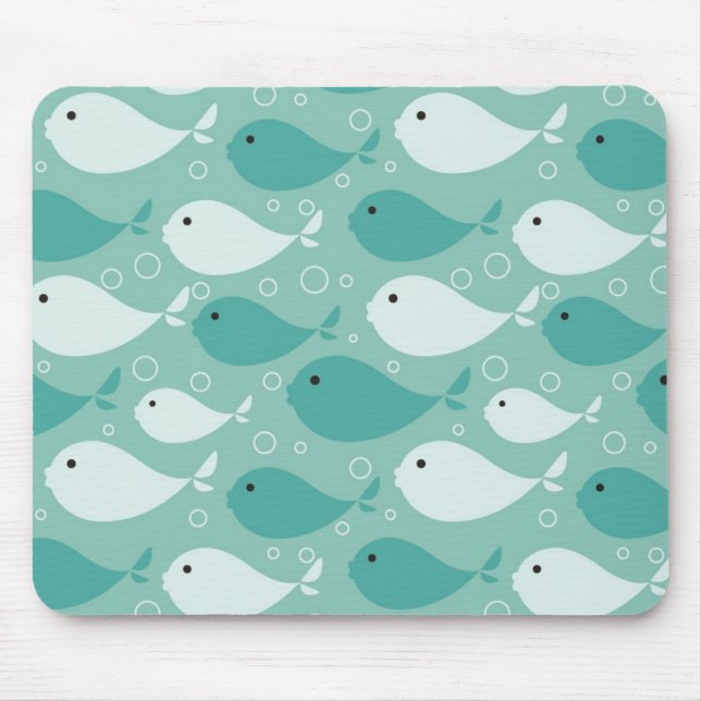 pattern with fish mouse mat (Front)