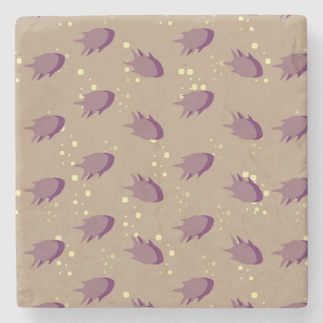 pattern with fish stone coaster (Front)