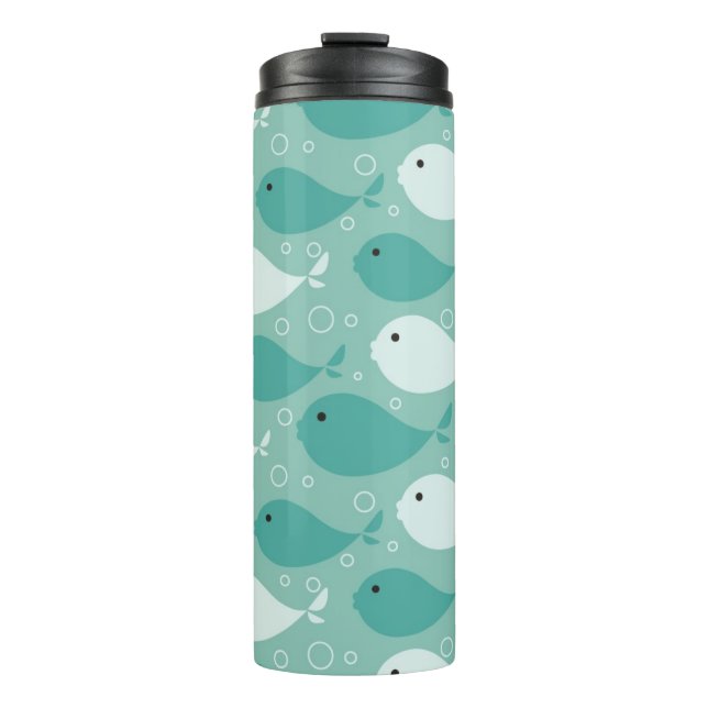 pattern with fish thermal tumbler (Front)