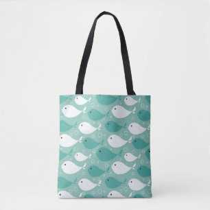 pattern with fish tote bag