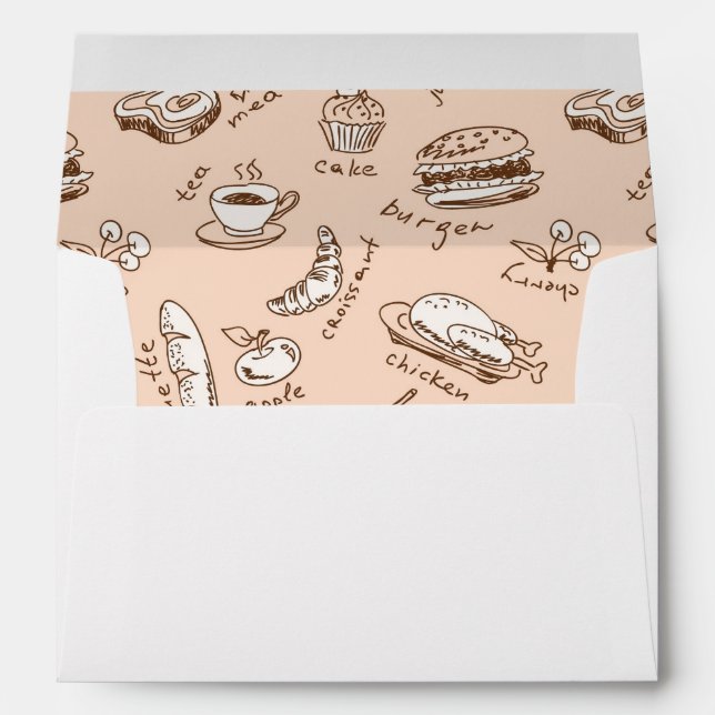 Pattern With Food Envelopes (Back (Bottom))