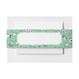 Pattern with Food Invitation Belly Band