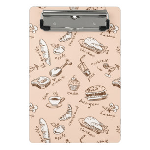 Pattern With Food Mini Clipboard