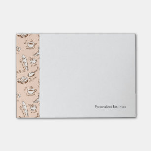 Pattern With Food Post-it Notes