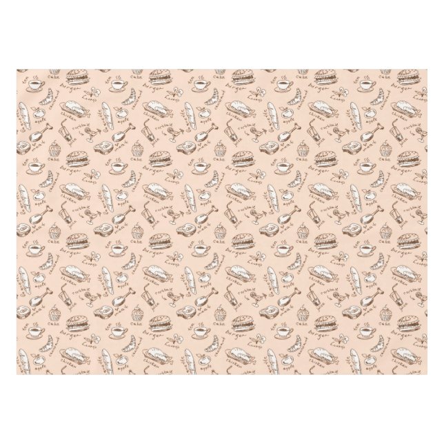 Pattern With Food Tablecloth (Front (Horizontal))