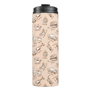 Pattern With Food Thermal Tumbler