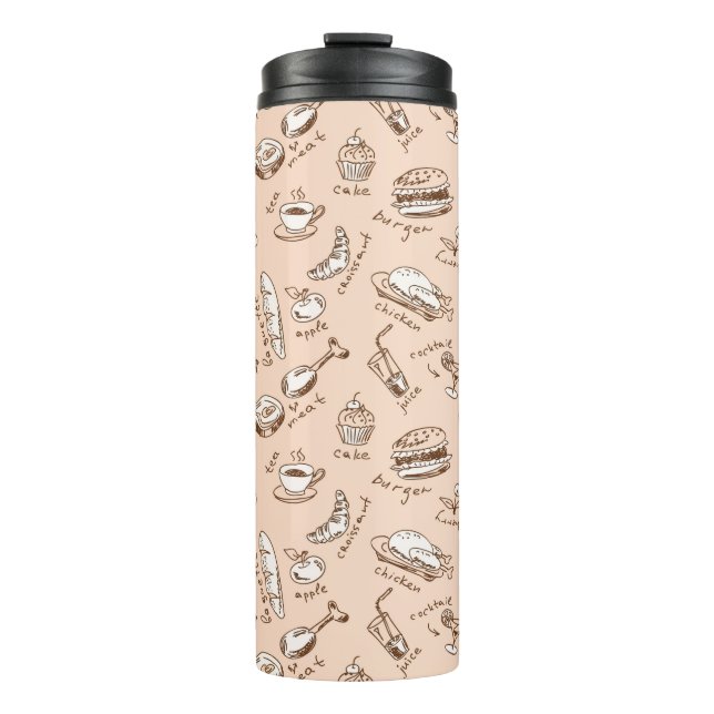 Pattern With Food Thermal Tumbler (Front)
