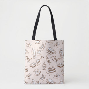 Pattern With Food Tote Bag