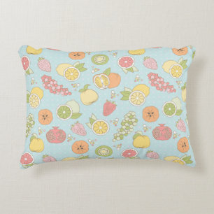 Pattern With Fruits And Berries Decorative Cushion