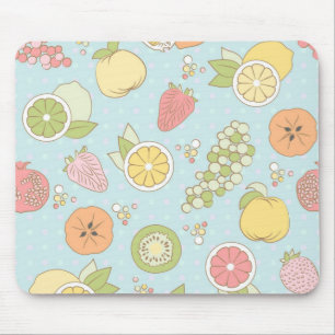 Pattern With Fruits And Berries Mouse Mat