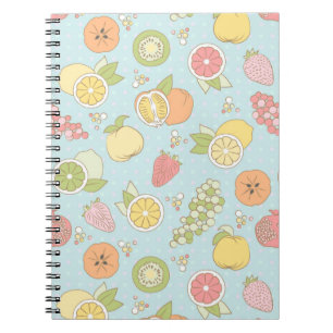 Pattern With Fruits And Berries Notebook