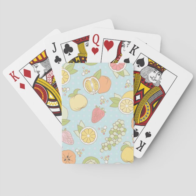 Pattern With Fruits And Berries Playing Cards (Back)