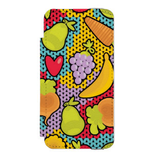 Pattern with fruits and vegetables incipio watson™ iPhone 5 wallet case