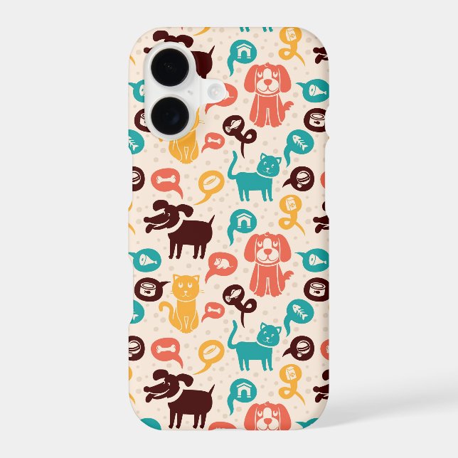 Pattern With Funny Cats And Dogs (Back)
