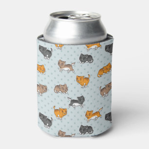 pattern with funny cats can cooler