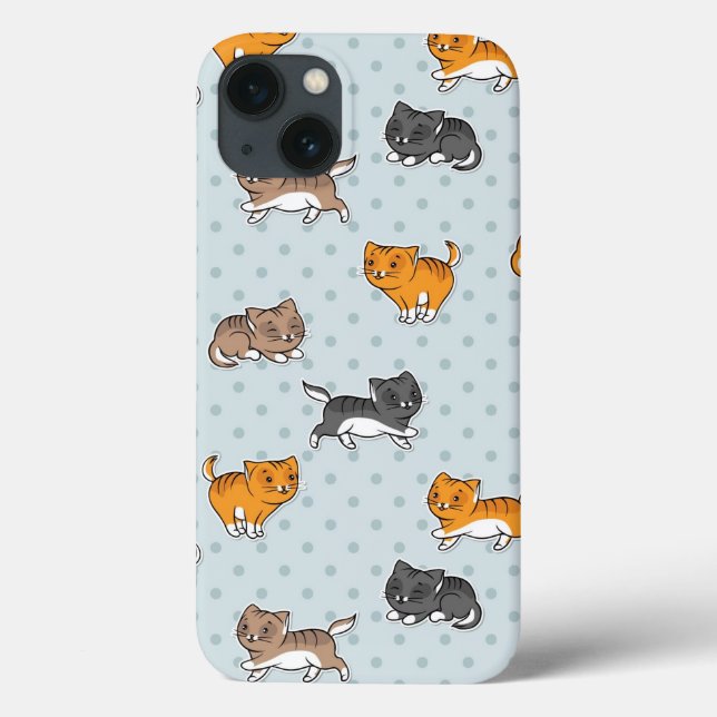 pattern with funny cats Case-Mate iPhone case (Back)
