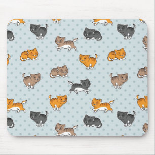 pattern with funny cats mouse mat