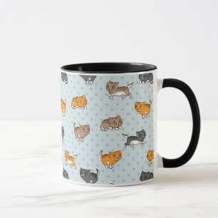 pattern with funny cats mug