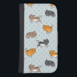 pattern with funny cats samsung s4 wallet case<br><div class="desc">Seamless pattern with funny cats. Vector illustration.  © and ® Bigstock® - All Rights Reserved.</div>