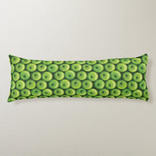 Pattern with Green Apples Body Cushion