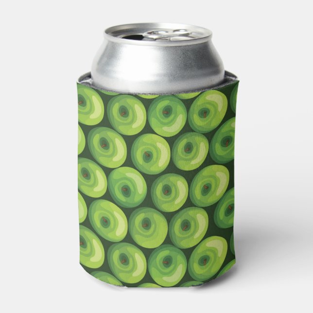 Pattern with Green Apples Can Cooler (Can Front)