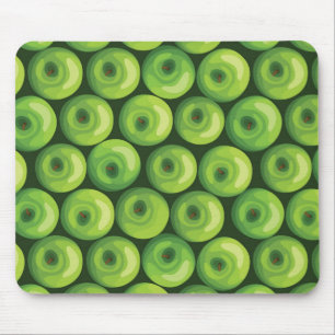 Pattern with Green Apples Mouse Mat