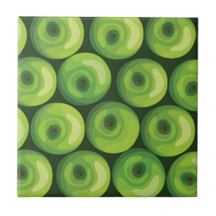 Pattern with Green Apples Tile