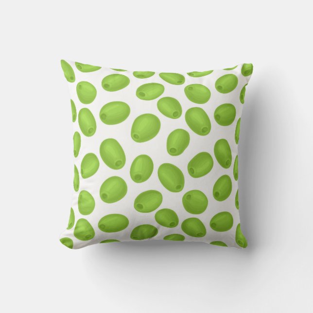 Pattern with  green olives cushion (Front)
