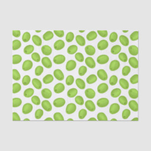 Pattern with green olives tissue paper