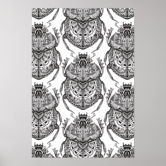 Pattern With Hand Doodle 2 Poster (Front)