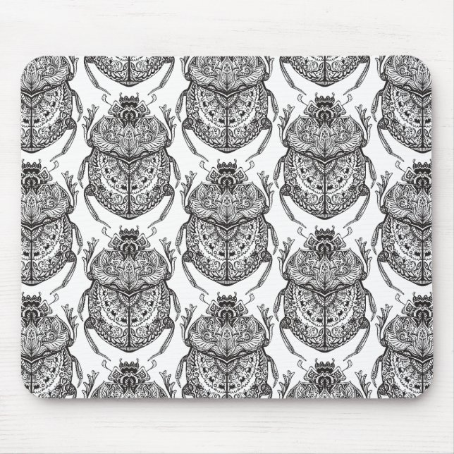 Pattern With Hand Doodle Mouse Mat (Front)