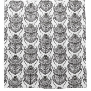 Pattern With Hand Doodle Shower Curtain